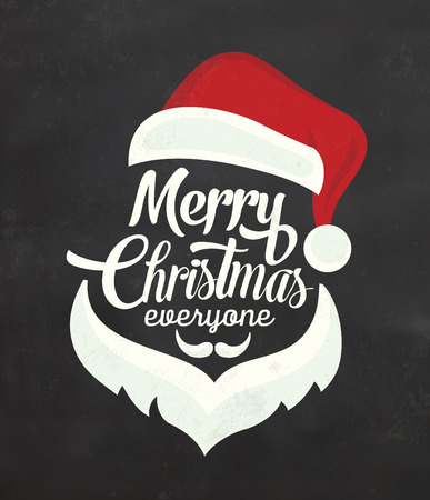 53347495 – christmas typographic background / merry christmas / santa